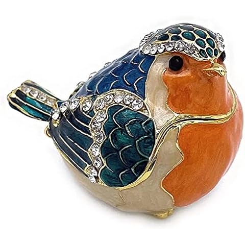 JWT Astyle Robin Bird Hinged Jewelry Box Cover