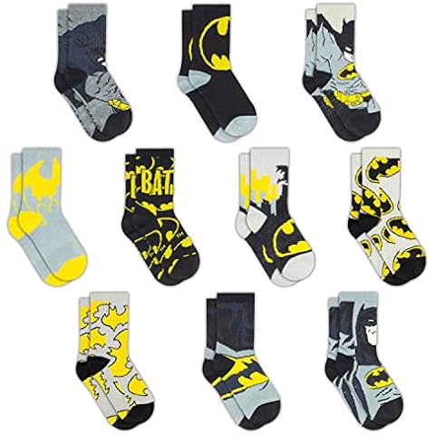 DC Comics Boys Superhero Socks 10-Pack Cover