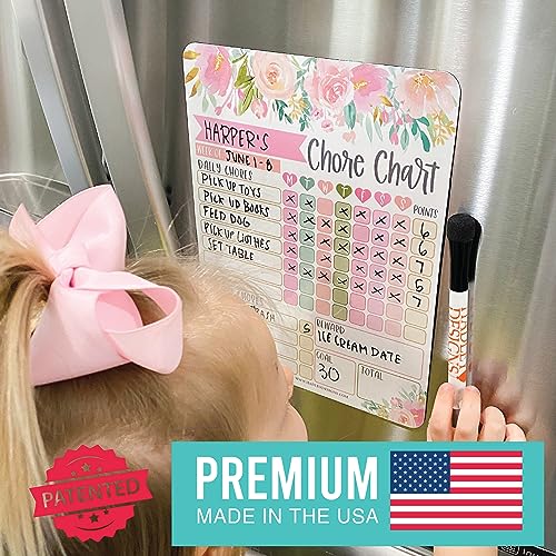 Image of Magnetic Chore Chart for Kids Dry Erase Reward Chart for Home and Classroom