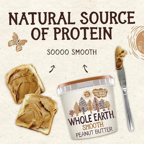 Whole Earth Smooth Peanut Butter - 2 x 1kg, No Added Sugar - Image 5