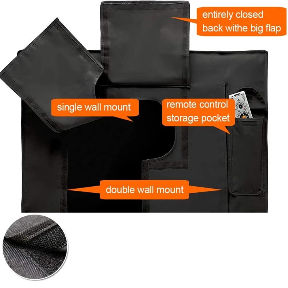 Funda Tv Exterior Outdoor Television Screen Cover, Waterproof Dustproof Oxford Fabric With Bottom, 22-55 Inch Sizes Protector Tv Exterior(FOR 55-58inch TV)