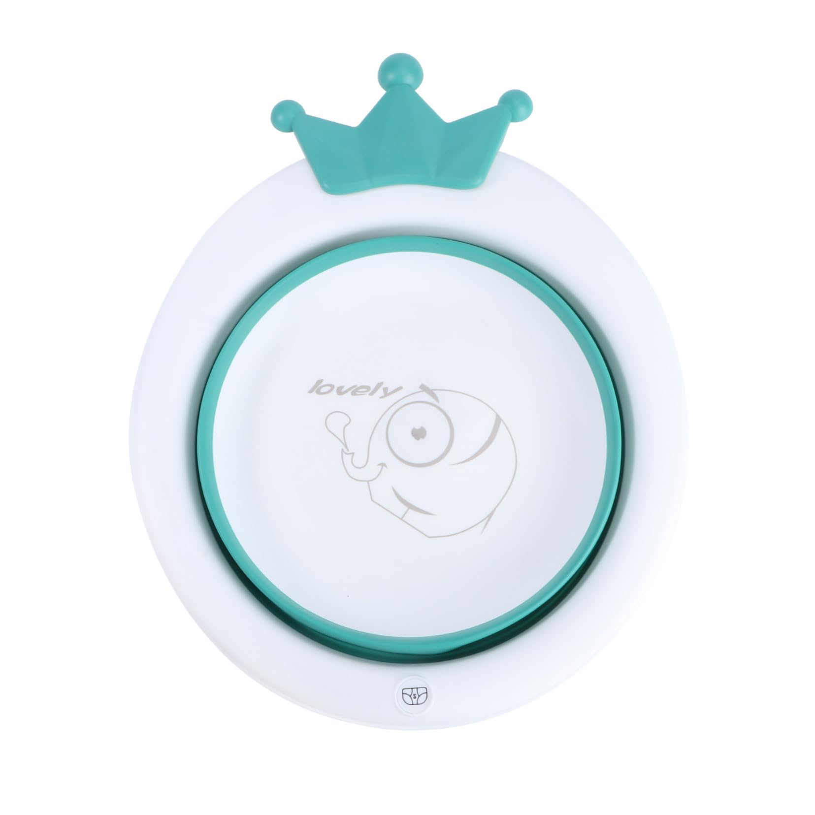 Toyvian Foldable Newborn Baby Washbasin, 4200Ml Large Capacity PP and TPE Cartoon Basin, Lightweight Infant Foot Bath for Home Use