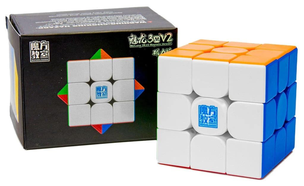 HAWKISTER 6+ Years Moyu Meilong 3M V2 Magnetic Stickerless 3X3 Speed Cube, Mfjs Meilong 2024 3 By 3 Cube Puzzle (Moyu Meilong 3M V2 2024 Magnetic Standard)-picture-11