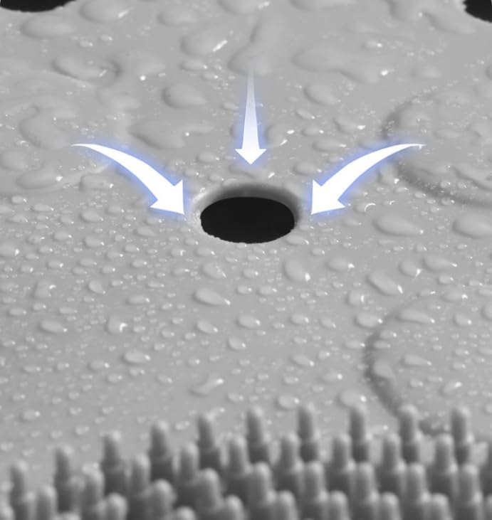Miniatura 8 de Tapete antideslizante para bañera con orificios de drenaje y ventosas, tapete de ducha antideslizante para ducha interior, 19.7 x 12.6 pies, tapete