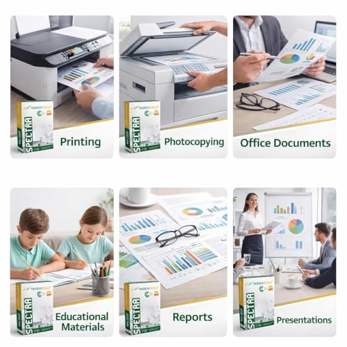 Image of ZS COLLECTION A4-Size Printer Paper 80.5L x 57.1W Centimeters | 500 sheets A4-size Paper bundle | 75 GSM White Paper For Laserjet & Inkjet Printer | Fast Drying | Eco Friendly -10 Ream