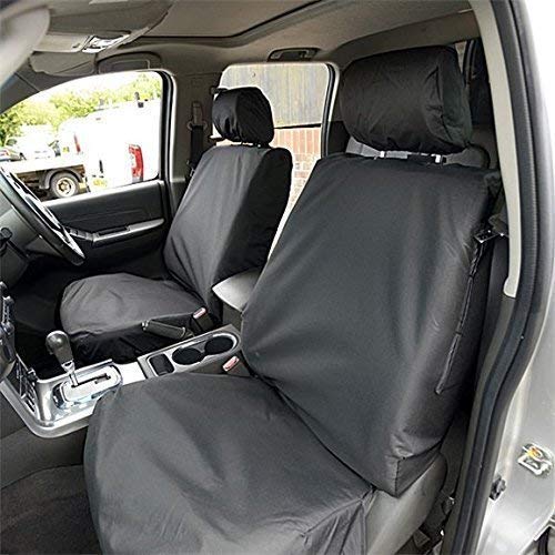 Cubiertas de asiento delantero de UK Custom Covers, SC137B, resistentes, impermeables, a medida, color negro