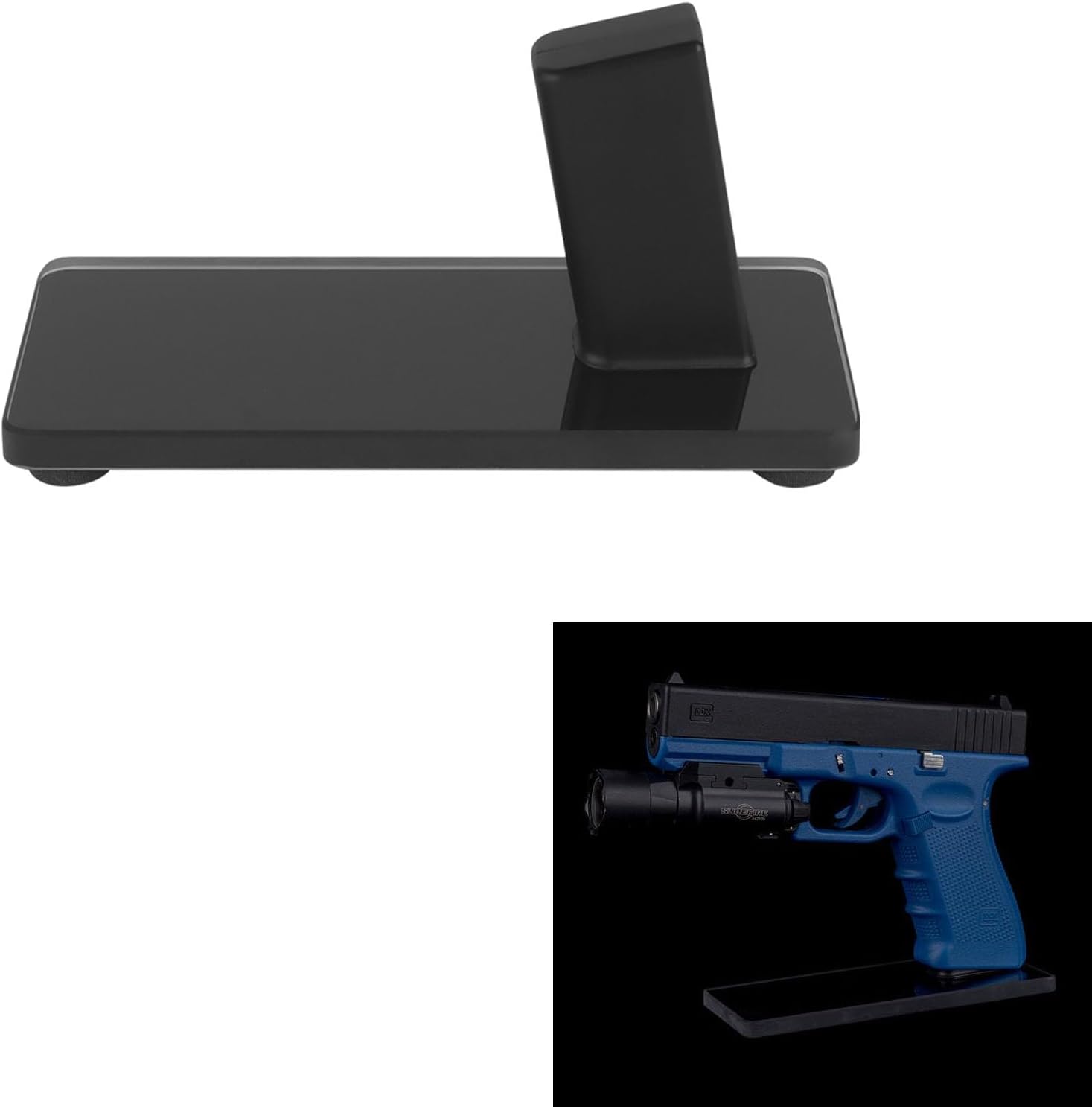 Display Stand Stable Glass Base Pistol Rack Rifle Rack Holding Rifle for Gun Safe Storage Organizer Display