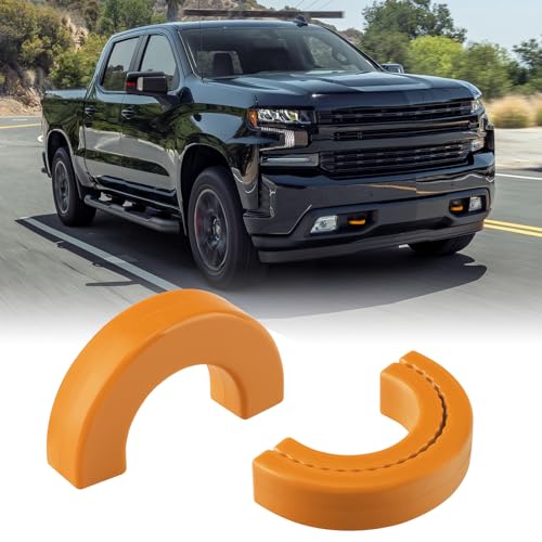 Image of Tow Hook Covers Fit for Chevy Silverado 1500 2007-2026 /GMC Sierra 1500 2007-2018, Customized Car Tow Hooks Compatible with Chevrolet Silverado 1500 Accessories 2007-2026 (Orange)