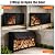 Outvita 8ft Outdoor Firewood Rack with Cover, Heavy Duty Firewood Holder & 600D Oxford Waterproof Cover, Indoor/Outdoor Log Storage Rack, Metal Wood Pile Storage Organizer for Fireplace, Patio