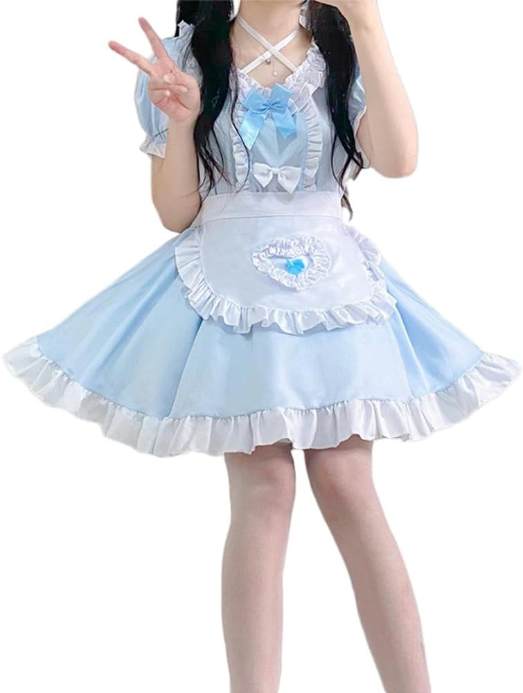 Amazon.com: TEDPRBGE 3pcs Sweet Maid Outfit Bow Maid Princess Dress Lolita Dress Anime Cosplay Costume for Women (Light Blue, S) : Clothing, Shoes & Jewelry Amazon.com: TEDPRBGE 3pcs Sweet Maid Outfit Bow Maid Princess Dress Lolita Dress Anime Cosplay Costume for Women (Light Blue, S) : Clothing, Shoes & Jewelry