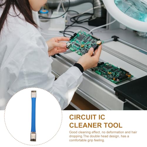 Image of UKCOCO Double Head CPU Cleaning Brush Anti Static Motherboard Circuit Ic Cleaning Brush for Phone PCB and Electronics Maintenance ESD Safe 5.31 in Compact Tool