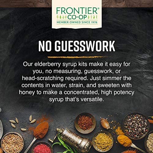 Frontier Co-op Organic Elderberry Syrup Kit 4.23oz | Pack of 2