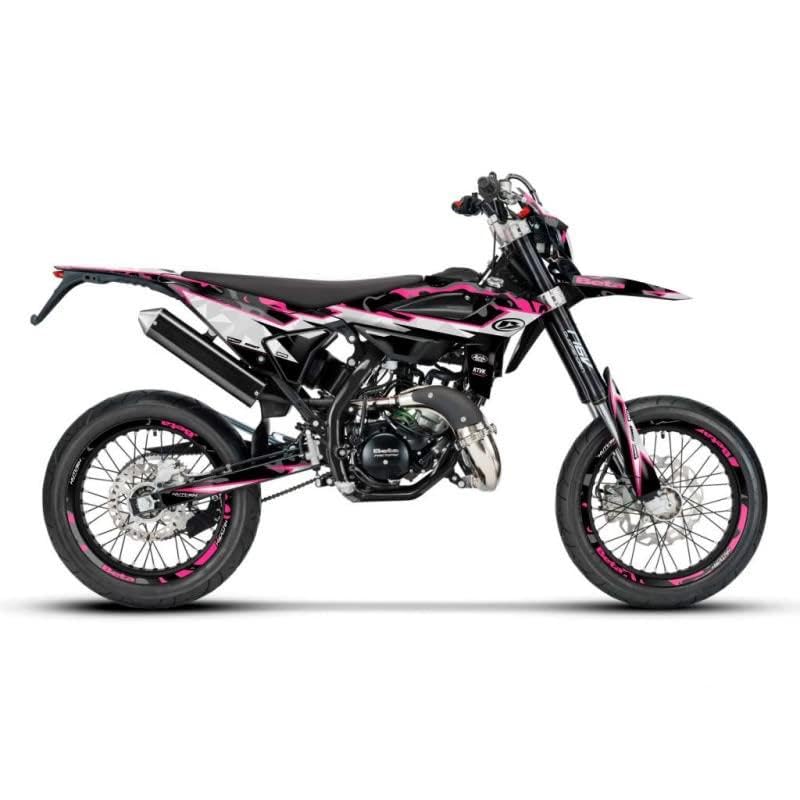 Kit déco Beta RR 50 Motard rose Kutvek Barbarian avec housse de selle 50cc