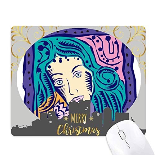 Tapis de souris gravure Vierge mexicaine en caoutchouc premium