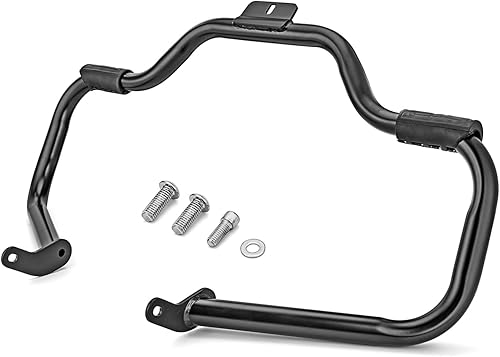 Miniatura 5 de Mofun Barra Protectora de Motor Negro Brillante para Carretera Compatible con Harley Softail FL Modelos Deluxe Fat Boy Slim Heritage Springer