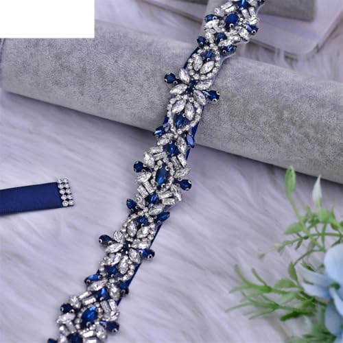 Dress Wedding Ribbon Belt Full Rhinestones Handmade Bridal Bridesmaid Belt Accessories4