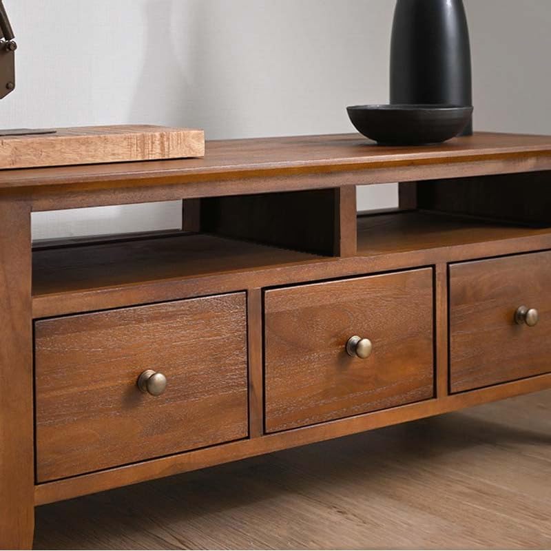 Amazon｜アジアン家具 チーク無垢 木製 テレビ台 ローボード TV台 幅