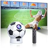 Projector with WiFi and Bluetooth, Portable Outdoor Movie Projector with Stand, Android 11, Electronic Focus & Auto Keystone, Proyector Compatible with Smartphone, Fire TV Stick, HDMI, USB, Indoor Use