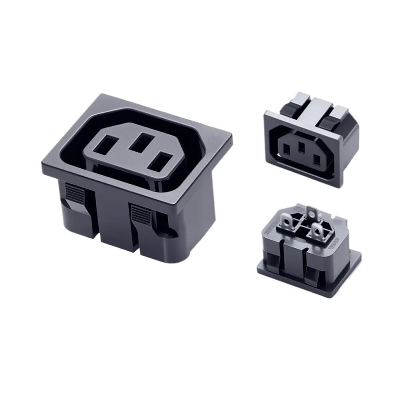 Przełącznik kołyskowy | 5/20 sztuk AC Connector With Fuse And Red Indicator Female 3 Pin For DIY Electric (AC-01B-1.20PCS)