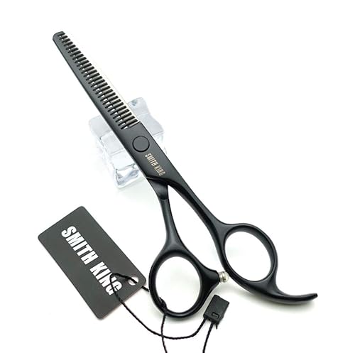 Miniatura 5 de Juego de tijeras de corte de pelo de 5.5 pulgadas con peines de afeitar, estuche para tijeras de cuero, tijeras de corte de cabello, tijeras para