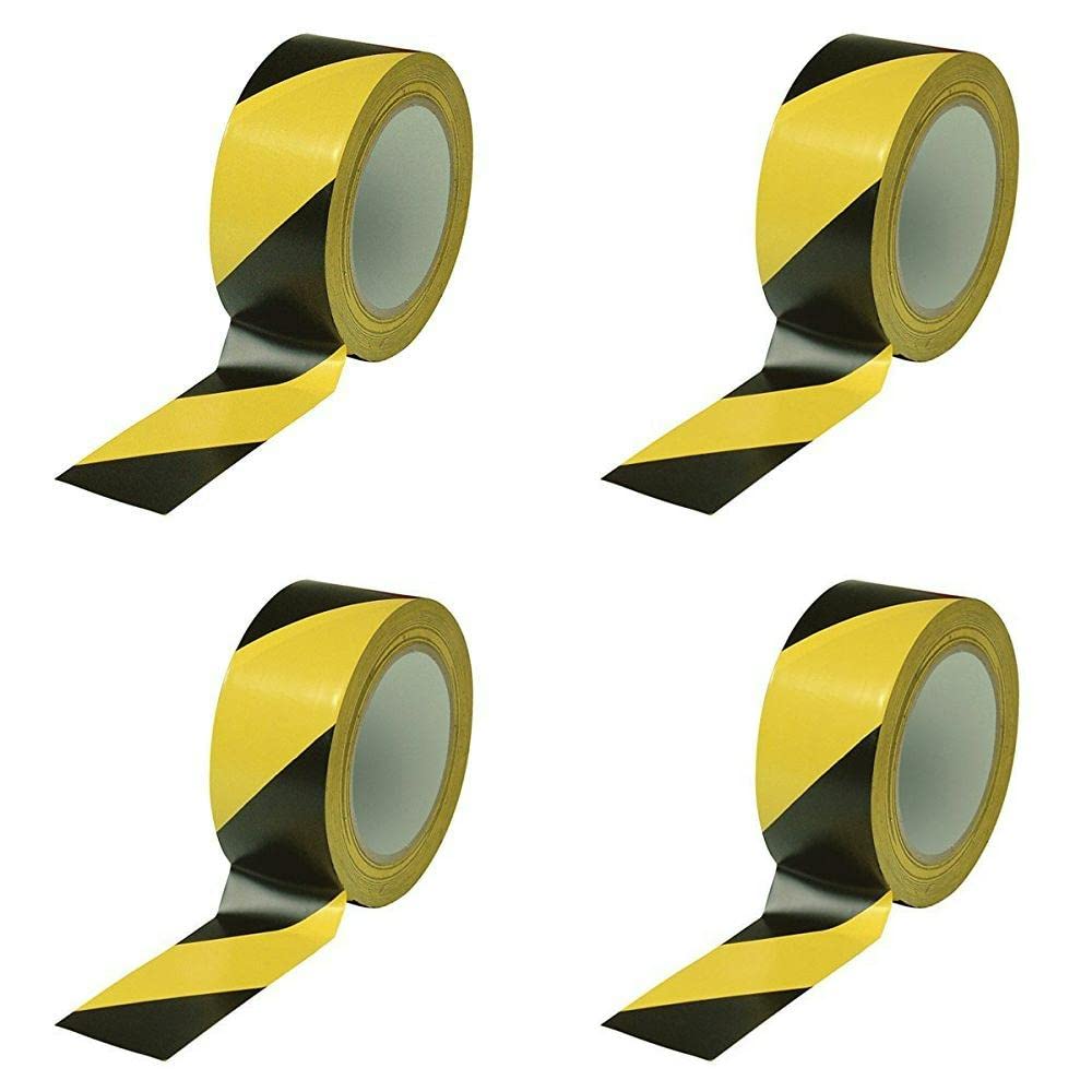 HGT Yellow and Black Zebra Floor Marking Tape Self Adhesive Hazard Warning Barrier Tape (24MM X 25MTR, 4) (B0BKW2SDQD) Amazon Price History, Amazon Price Tracker