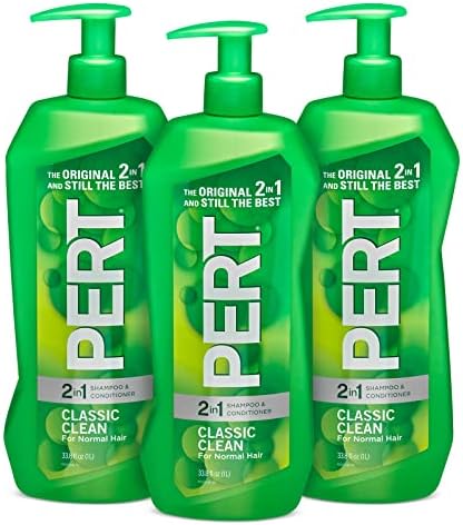 Pert Classic Clean 2 in 1 Shampoo and Conditioner, 33.8 Ounce (Pack of 3)