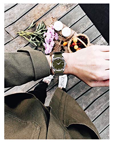 Image of BINLUN Premium Ballistic Nylon Watch Strap, Heavy Duty 5-Ring Replacement Watch Band with Stainless Steel Buckle, Durable & Comfortable Sport Band for Men Women, Fits 18-24mm