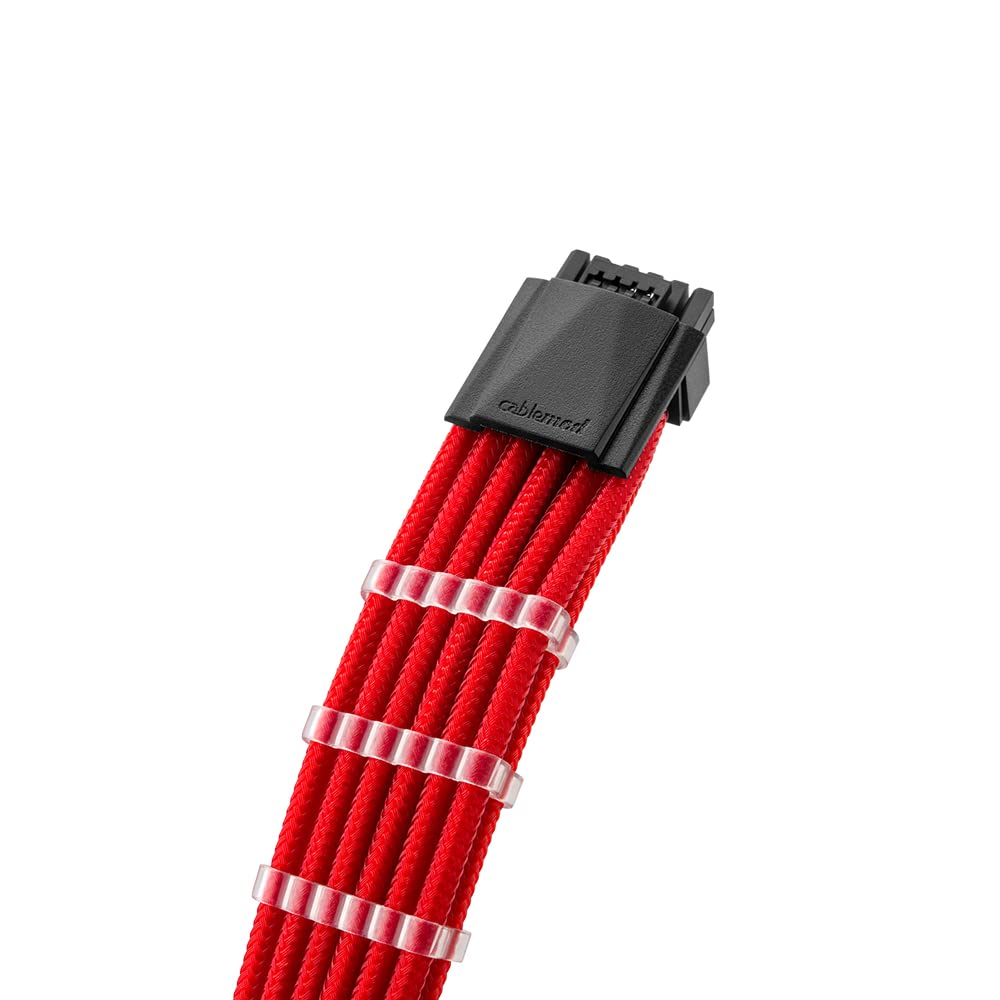 CableMod C-Series PRO ModMesh 12VHPWR Cable Kit für Corsair RM, RMi, RMx (Black Label) - rot