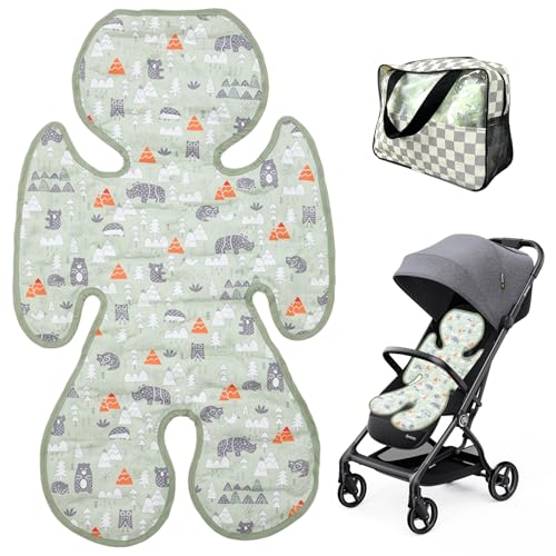 Image of Ldmfcpa Stroller Cooling Pad, Summer Baby Stroller Seat Liners, Universal Gel Car Seat Cooling Pad, Multifunctional Ice Seat Cooler Mat Suitable for Stroller, Baby Dining Chair, Safety Seat (Green)