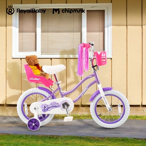 Image of Chipmunk Kids Bike Toddlers 12 14 16 18 Inch Wheel Bicycle Beginners Boys Girls Ages 3-11 Years, Multiple Color Options