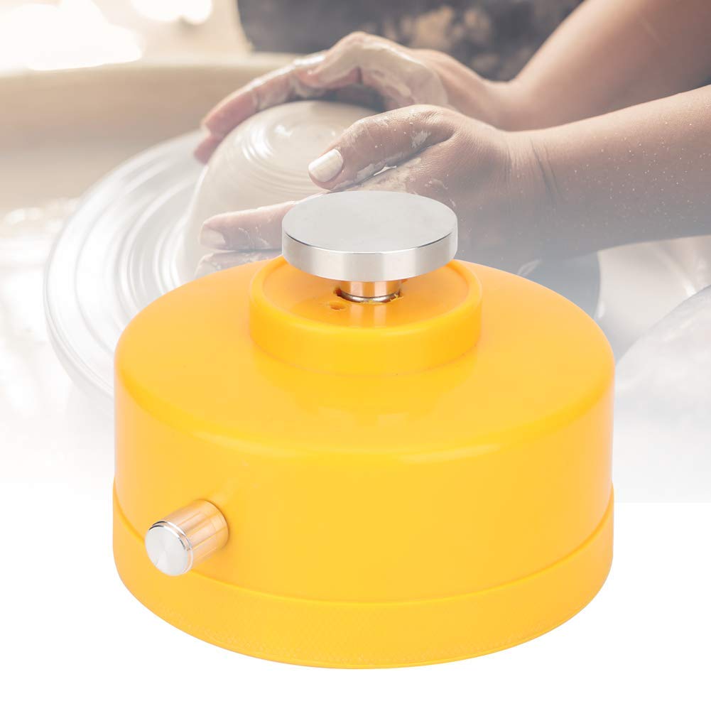Pottery Wheel,Mini Pottery Wheel, USB Mini Variable Speed Clay Sculpture Ceramic Children Pottery Machine 2300 RPM for DIY and Ceramic Craft Silent (Yellow)
