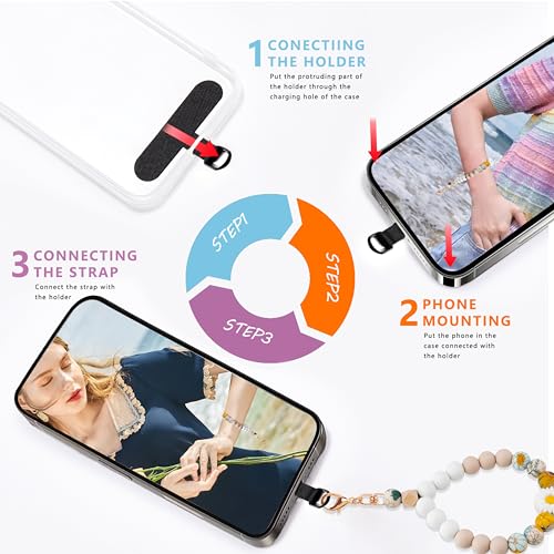 Correa de muñeca de silicona anticaídas para smartphone con pestaña universal 7