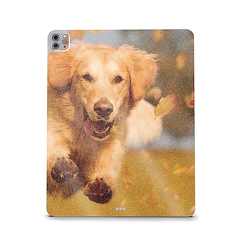 Image of MightySkins Carbon Fiber Skin Compatible with Apple iPad Pro 12.9 inch M2 6th Gen (2022) Full Wrap Kit - Puppy Fall | Protective, Durable Textured Carbon Fiber Finish | Easy to Apply | Made in The USA