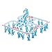Dry Cloth Hanger, EpochAir Foldable Clip and Drip Laundry Hanger with 28 Strong Pegs, Durable Dry Clothline Hanger Rack, Home use Cloth Hanger -Blue
