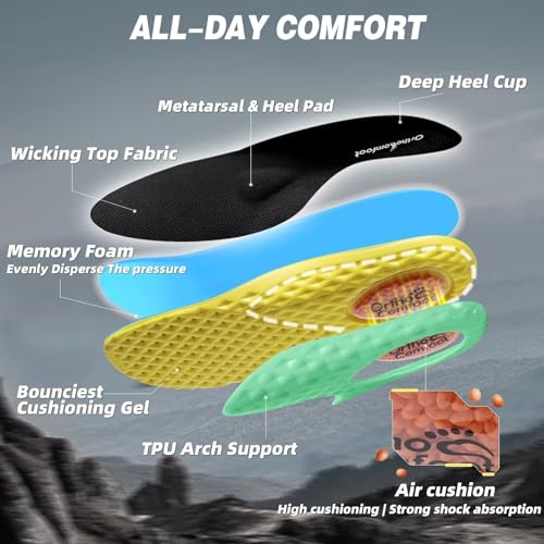 Image of Women's Orthopedic Wide Waterproof Hiking Boots: Comfortable Plantar Fasciitis Diabetic Walking Running Trekking Shoes, Orthotic Non Slip Flat Feet Trail Mid Ankle Support Boots for Foot Pain Relief