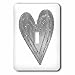 3dRose lsp_265681_1 Silver Glam Heart Toggle Switch, Mixed