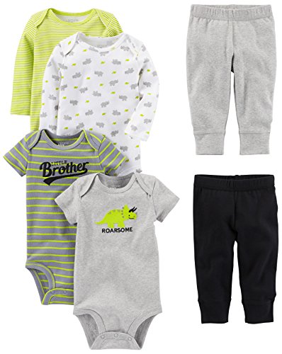 Simple Joys by Carter's Baby Boys' 6-Piece Bodysuits (Short and Long Sleeve) and Pants Set