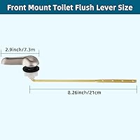 Vista 2 de Hygie Rinse Kit de repuesto de mango de inodoro de metal, ajuste frontal universal, palanca de inodoro compatible con estándar americano/Glacier