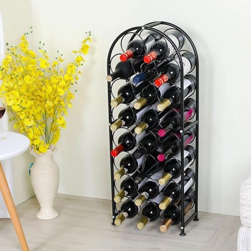 Soporte para 23 botellas de vino de hierro grande miniatura 2