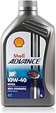 SHELL Advance 4T Ultra 10W40, 100 % synthetisches Motorradöl, 1 Liter
