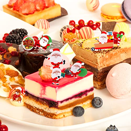 Toymis Z05039 300Pcs Edible Christmas Cake Decorations, Edible Wafer Paper Christmas Cupcake Decorations Edible Christmas Cake Toppers thumb #4