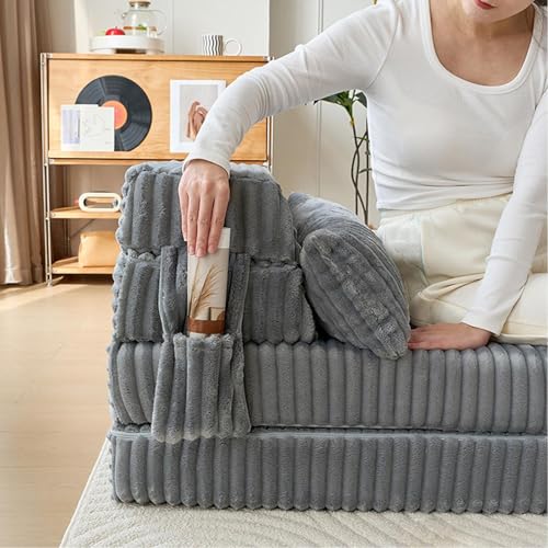 Sofá cama plegable convertible en colchón para optimizar espacio en el dormitorio 7