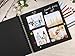 potricher 10 x 10 Inch DIY Scrapbook Photo Album 80 Pages Thick Kraft Blank Black Paper Memory Book for Wedding and Anniversary Family (Black, 10 Inch)