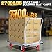 Heavy Duty Foldable Platform Truck - 2700LB Capacity Steel Push Cart, 40