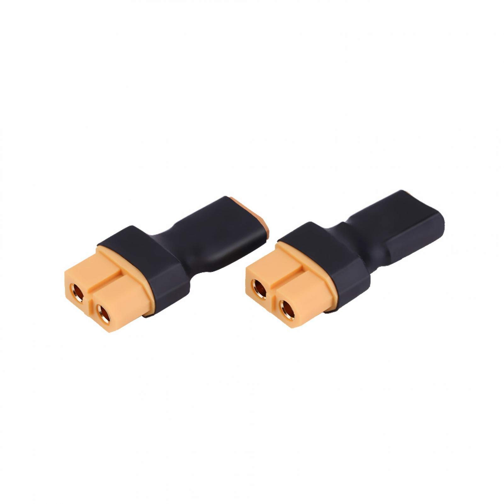 Juli- XT30 do XT60 RC złącze drona adapter z tworzywa sztucznego + metalowa wtyczka do baterii, solidna i trwała 5 sztuk/zestaw konwerterów baterii, (XT30 męski do XT60