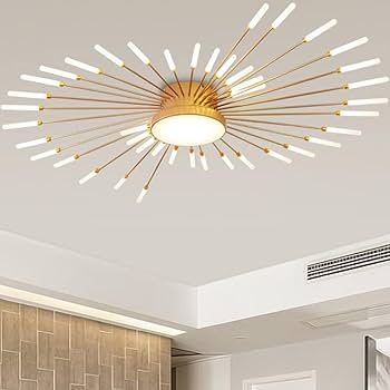 ILLUMINATE ロウンのサイン付き Lotus 16-Light Chandelier in Gold Leaf/White 38.5L x 38.5W x 22H