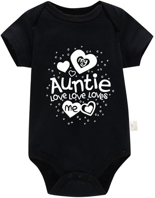 Bébé bébé garçon fille Bodysuit Tante Love Me Letters Imprimer Nouveau-né Jumpsuit Outfit Vêtements