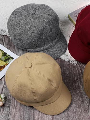 8 piezas gorros estilo newsboy para mujer miniatura 4