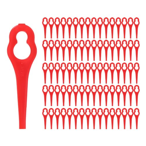 JSKWIKE 80 PCS Lame di Ricambio in Plastica Lame in Plastica per Tosaerba Coltello Coltelli di Ricambio Tagliabordi Lame di Ricambio per Decespugliatore