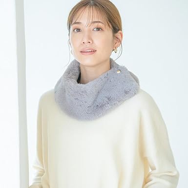ルネ　シュシュ付ティペット(レッキスファー)【未使用】 ルネ シュシュ付ティペット(レッキスファー)【未使用】 フェイク
